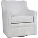 Barrett White Upholstered Swivel Accent Armchair