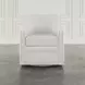 Barrett White Upholstered Swivel Accent Armchair