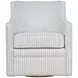 Barrett White Upholstered Swivel Accent Armchair
