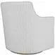 Barrett White Upholstered Swivel Accent Armchair