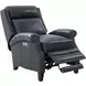Barrett Barone Navy Blue Leather Lounge Power Recliner with USB Charging and Nailhead Trim