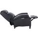 Barrett Barone Navy Blue Leather Lounge Power Recliner with USB Charging and Nailhead Trim