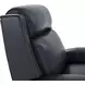 Barrett Barone Navy Blue Leather Lounge Power Recliner with USB Charging and Nailhead Trim