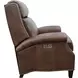 Barrett Worthington Cognac Leather Lounge Power Recliner with USB Charging and Nailhead Trim