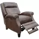 Barrett Worthington Cognac Leather Lounge Power Recliner with USB Charging and Nailhead Trim