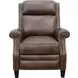 Barrett Worthington Cognac Leather Lounge Power Recliner with USB Charging and Nailhead Trim