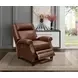 Barrett Worthington Cognac Leather Lounge Power Recliner with USB Charging and Nailhead Trim