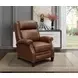 Barrett Worthington Cognac Leather Lounge Power Recliner with USB Charging and Nailhead Trim