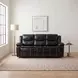 Bastrop Black 88" Double Reclining Sofa