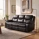 Bastrop Black 88" Double Reclining Sofa