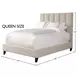 Avery Dune Natural Performance Fabric Queen Upholstered Panel Bed