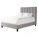 Avery Stream Gray Performance Fabric Queen Upholstered Panel Bed