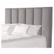 Avery Stream Gray Performance Fabric Queen Upholstered Panel Bed