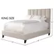 Avery Dune Natural Performance Fabric King Upholstered Panel Bed