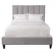 Avery Stream Gray Performance Fabric King Upholstered Panel Bed