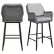 Orlando Gray Upholstered Outdoor Bar Stool Set of 2