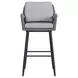 Orlando Gray Upholstered Outdoor Bar Stool Set of 2