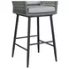 Orlando Gray Upholstered Outdoor Bar Stool Set of 2