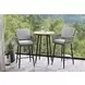 Orlando Brown and Black Outdoor 28" Round Bar Table