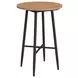 Orlando Brown and Black Outdoor 28" Round Bar Table