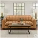 Baylor Cinnamon Leather 84" Sofa