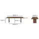 Lila Brown 98" Rectangular Dining Table