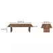 Lila Brown Rectangular Coffee Table