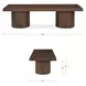 Hadley Warm Brown Rectangular Coffee Table