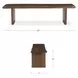 Lila Brown Large Dining Bench
