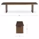 Lila Brown Small Dining Bench