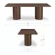 Hadley Warm Brown 86" Rectangular Dining Table