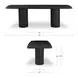 Daphne Black 96" Rectangular Dining Table