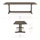 Samuel Dark Brown 96" Rectangular Dining Table