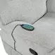 Chablis Mist Gray Glider Recliner with Heat and Massage
