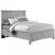 Bonanza Gray Queen Mansion Storage Panel Bed