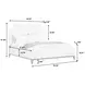 Oakridge Medley Piano Brown Upholstered Queen Panel Bed with Nailhead Trim