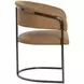 Rosmere Milliken Cognac Upholstered Dining Arm Chair