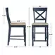 Darcy Blue and Brown Counter Height Chair Set of 2