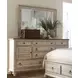 Homestead Pine Cornsilk 7 Drawer Ellesmere Dresser with Rectangular Mirror