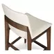 Deco White Upholstered Counter Height Stool