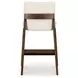 Deco White Upholstered Counter Height Stool