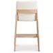 Deco Oak White Upholstered Counter Height Stool