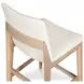 Deco Oak White Upholstered Counter Height Stool