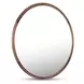 Alcott Walnut Round Small Wall Mirror