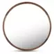 Alcott Walnut Round Small Wall Mirror