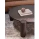 Jack Brushed Dark Brown Round Coffee Table