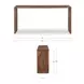 Carrie Walnut 75" Rectangular Counter Height Table