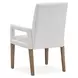 Lindon White Upholstered Arm Chair Set of 2
