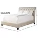 Cameron Downy Natural King Upholstered Panel Bed