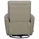Rovelle Abby Light Gray Leather Manual Swivel Glider Recliner